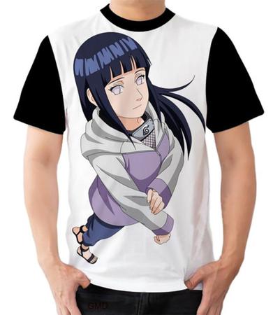 Camiseta Blusa Hinata Naruto Camisa Feminina Masculina