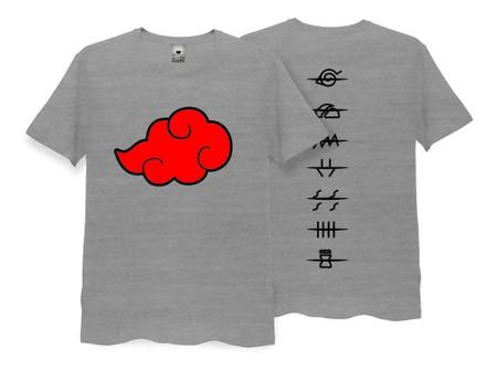 Camiseta Infantil Nuvem Akatsuki Naruto