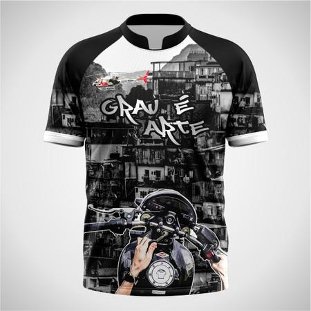 Camiseta de Quebrada Favela Moto Grau Chora Agora Ri Depois