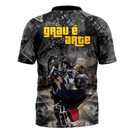 Camisa Camiseta Moto Favela Quebrada 244 Grau Não É Crime