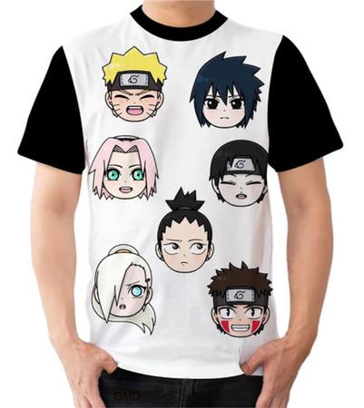 CAMISETA NARUTO, SASUKE E SAKURA