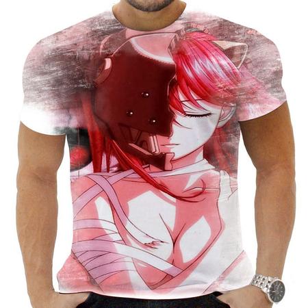 Camiseta Camisa Personalizada Anime Elfen Lied Clássico Hd 0