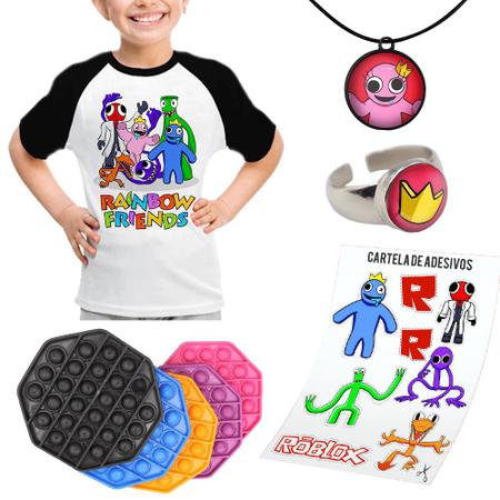 Camiseta Infantil Rainbow Friends Jogo Roblox Blue