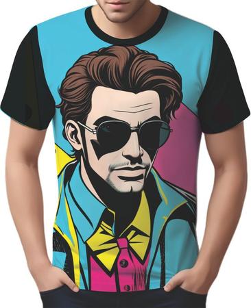 Imagem de Camisa Camiseta Tshirt Estampa Ho.mem Pop Art Retrato HD