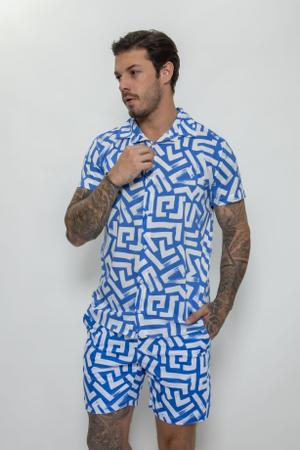 Imagem de Camisa Casual Etnic Blue