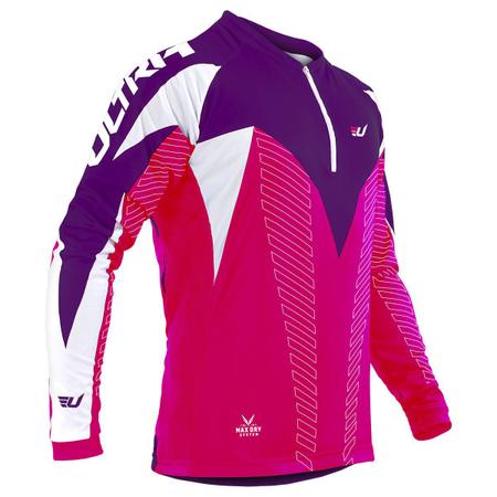 Imagem de Camisa ciclismo bike Manga Longa unissex com zíper e bolso traseiro Ultra Bikes Max Dry