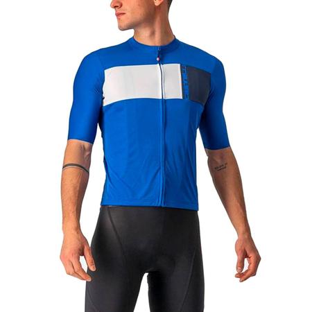 Imagem de Camisa Ciclismo Castelli Prologo 7 Azzurro Itália Masculino