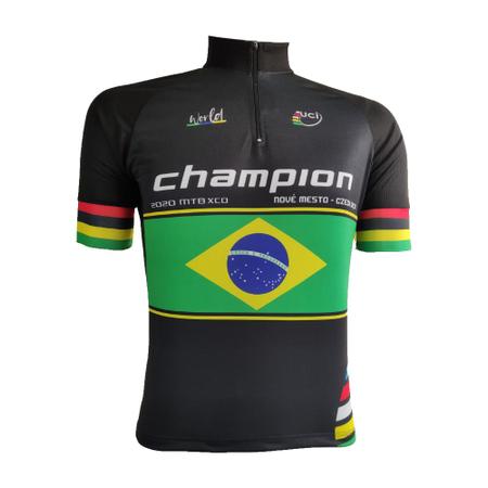 Camisa Ciclismo Masculina Be Fast Champion Brasil Bike Mtb