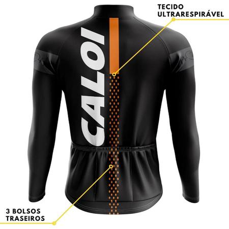 Imagem de Camisa Ciclismo MTB Masculina Manga Longa Caloi Proteção UV+50