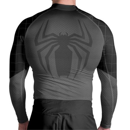 Imagem de Camisa Compressão Aranha Preta Atlética Esportes