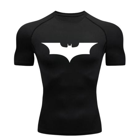 Imagem de Camisa Compressão Batman Manga Curta Treino Academia Rash Guard