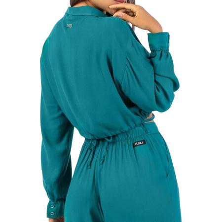 Camisa Cropped Riu Kiu Carmel 10163 Verde Imagem de Camisa Cropped Riu Kiu Carmel 10163 Verde