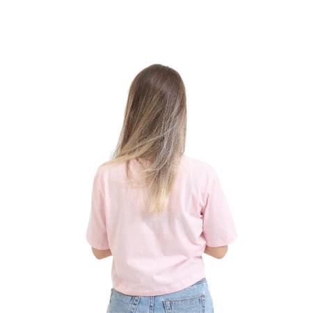 Imagem de Camisa curta feminina rock algodão gola redonda