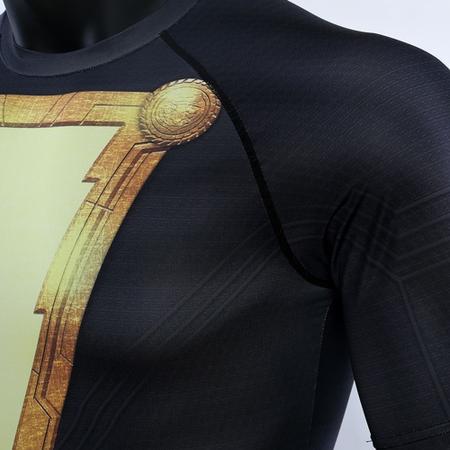 Camisa Compressão Adão Negro Manga Longa Rashguard Elastano (Asian