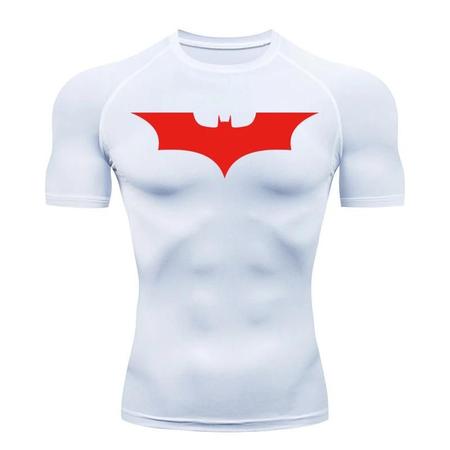 Imagem de Camisa De Compressão Masculina De Secagem Rápida Com Estampa De Morcego Verão Manga Curta Rash Guard