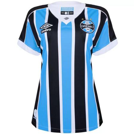 Imagem de Camisa Feminina Grêmio Home Azul Listrada 2023