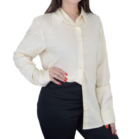Camisa creme cheap feminina