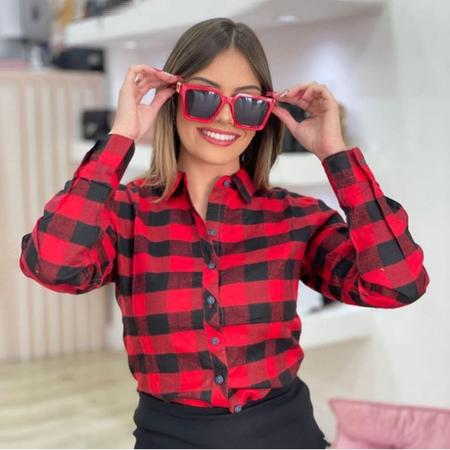 Camisa feminina xadrez flanelada sales