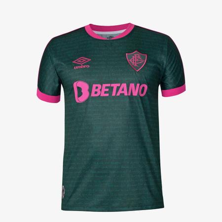 Imagem de Camisa Fluminense III 23/24 s/n Torcedor Umbro Masculina - Verde+Rosa