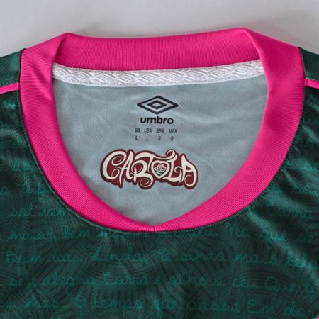 Imagem de Camisa Fluminense III 23/24 s/n Torcedor Umbro Masculina - Verde+Rosa