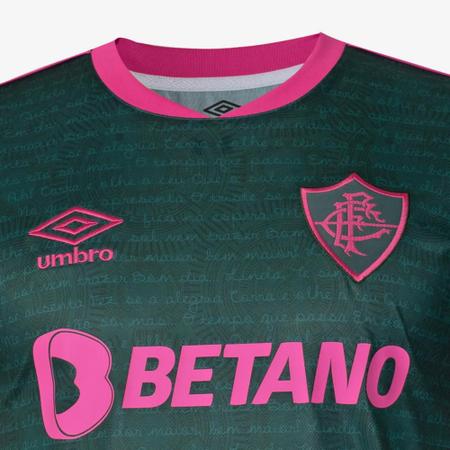 Imagem de Camisa Fluminense III 23/24 s/n Torcedor Umbro Masculina - Verde+Rosa