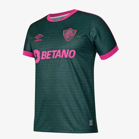 Imagem de Camisa Fluminense III 23/24 s/n Torcedor Umbro Masculina - Verde+Rosa