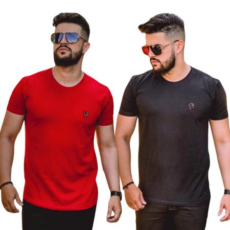 Imagem de Camisa Gola O Bordada Masculina Fio 30.1 100% Algodão