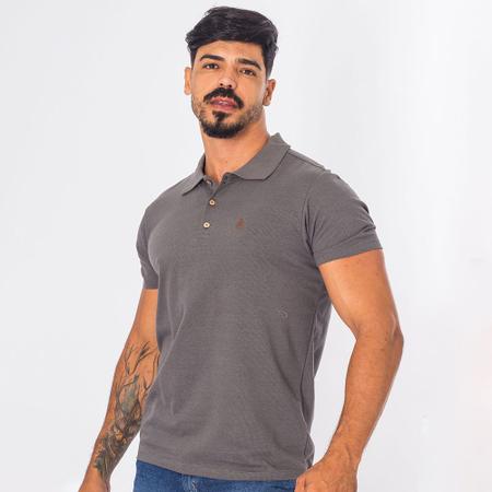 Imagem de Camisa Gola Polo Masculina Jacquard Manga Curta Premium