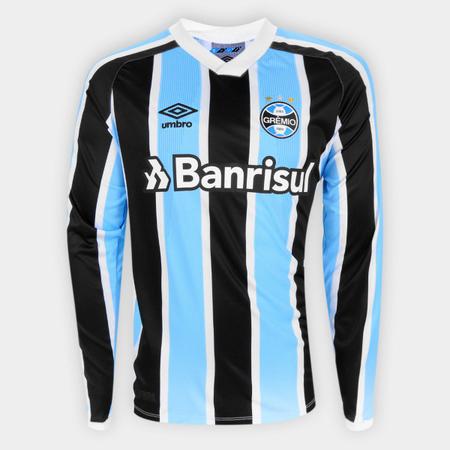 Imagem de Camisa Grêmio I 21/22 s/nº Torcedor Umbro Manga Longa Masculina