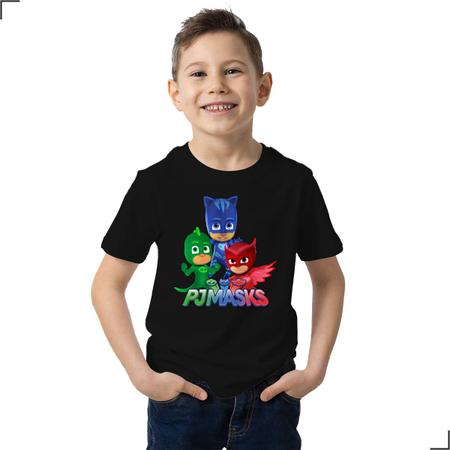 Imagem de Camisa Infantil Desenho Pj Herois Pjamax Corujita Masks