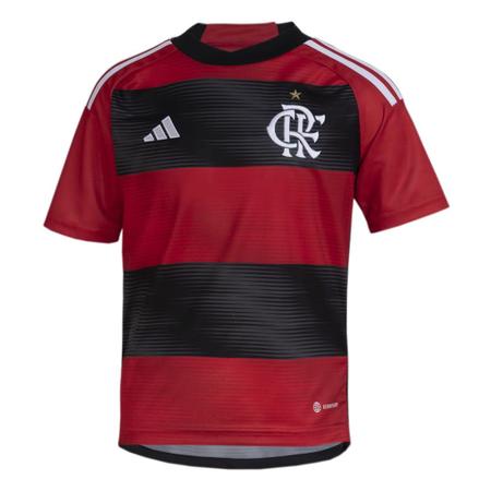 Imagem de Camisa Infantil Flamengo I 23/24 Listrada Adidas Original