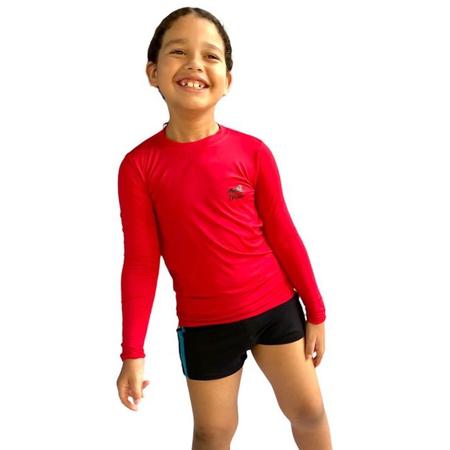 Imagem de Camisa Infantil Menino Com Proteção Fator 50+ Para Praia e Piscina