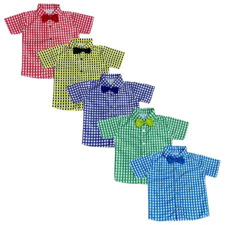 Camisa Infantil Social Xadrez Festa Junina - Várias Cores - Pequenos Encantos Baby Imagem de Camisa Infantil Social Xadrez Festa Junina - Várias Cores