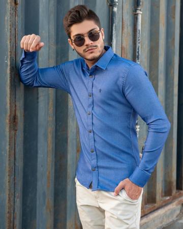 Camisa slim jeans discount