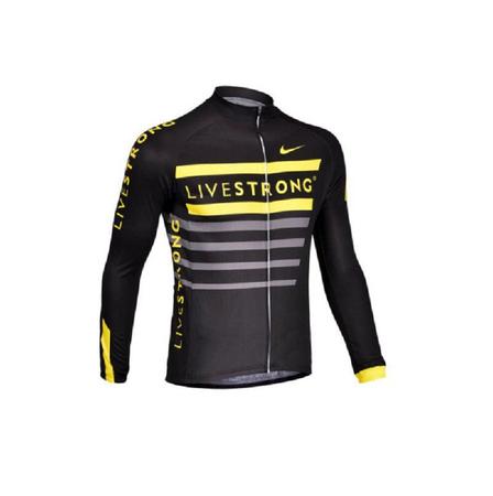 Imagem de Camisa Livestrong Manga Longa Ciclismo Esportes Mtb Bicicleta Dry Fit