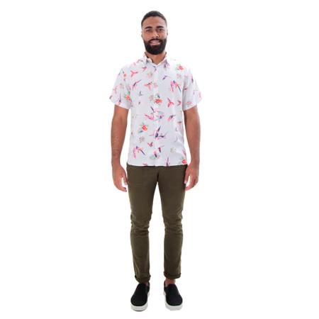 Camisa Manga Curta Regular Viscose Tropical - Villa Santi Imagem de Camisa Manga Curta Regular Viscose Tropical