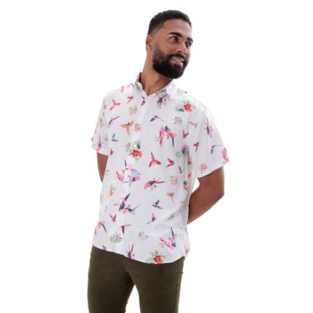 Camisa Manga Curta Regular Viscose Tropical - Villa Santi Imagem de Camisa Manga Curta Regular Viscose Tropical