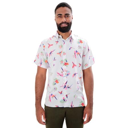 Camisa Manga Curta Regular Viscose Tropical - Villa Santi Imagem de Camisa Manga Curta Regular Viscose Tropical