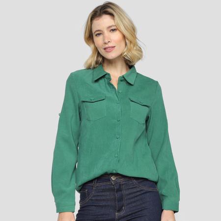 Camisa de suede feminina 2025