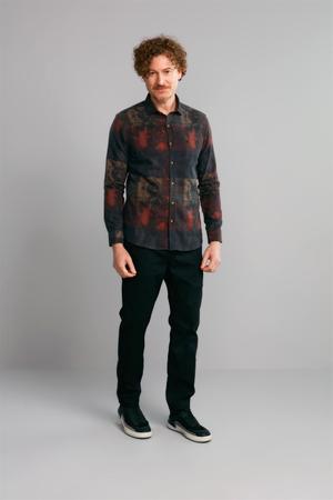 Imagem de Camisa Manga Longa Flanela Slim Fit - Vermelho Bordo