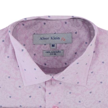 Imagem de Camisa Masculina Alver Klein ML Slim Fit Rosa - 227197