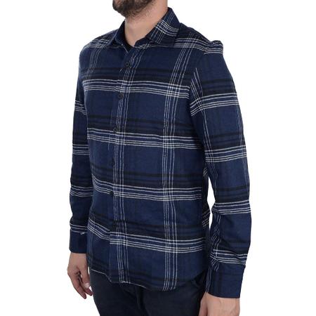 Imagem de Camisa Masculina Dixie ML Flanela Xadrez Azul Marinho - 152701