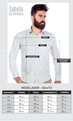 Imagem de Camisa Masculina Ixória Slim Fit Manga Longa Cinza Marca Luxo