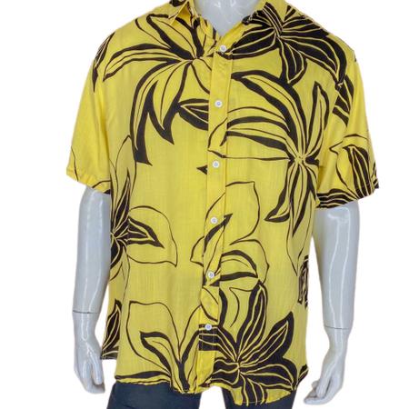 Camisa masculina plus size florida floral estampada ALIRIO