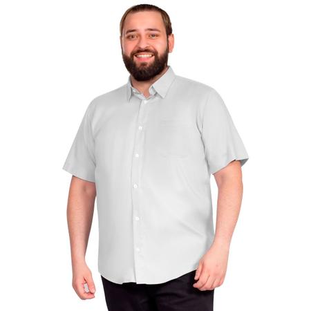 Imagem de Camisa Masculina Social Plus Size Manga Curta com Bolso