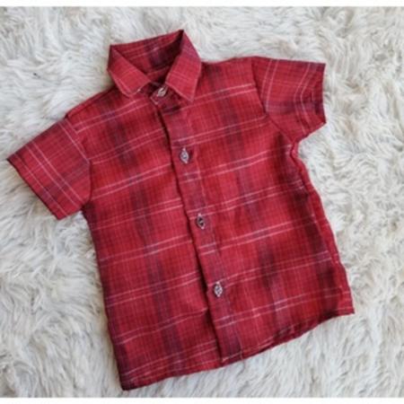 Imagem de Camisa Menino Infantil Junina Xadrez Vermelho