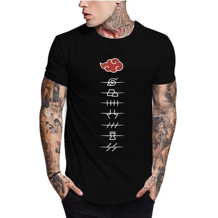 Camiseta Camisa Anime Naruto Personagem Membros Akatsuki