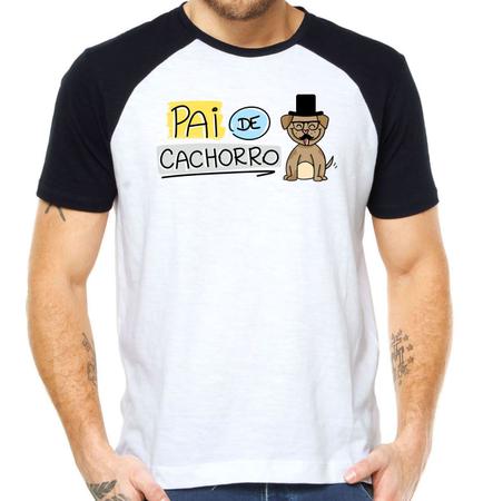 Imagem de Camisa pai de cachorro doguinho pet pai de pet raglan