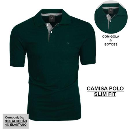 Imagem de Camisa Polo Basica Essencial Slim Masculina Ajustável ao Corpo Ogochi