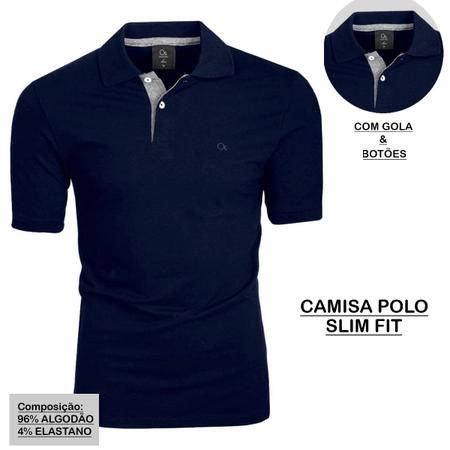 Imagem de Camisa Polo Basica Essencial Slim Masculina Ajustável ao Corpo Ogochi